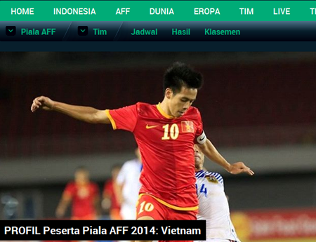 Văn Quyết được trang Goal phiên bản Indonesia đánh giá cao