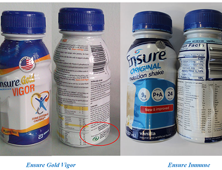 Ensure được phân phối chính hãng luôn có nhãn tiếng Việt và thông tin của nhà phân phối chính thức