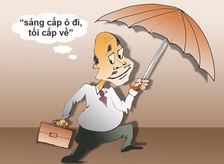 Đi tìm tác giả của "công chức cắp ô” - 1 (minh họa: Ngọc Diệp)