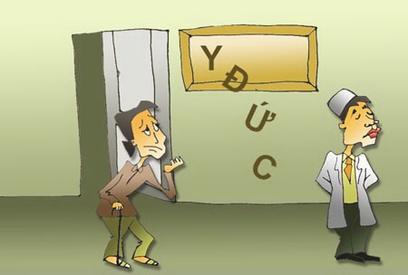 Bệnh nhân vượt tuyến bởi nỗi lo tiền mất, tật mang - 1 (minh họa: Ngọc Diệp)