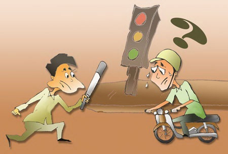 Phạt vi phạm giao thông: Đừng mãi bên trọng, bên khinh! - 2 (minh họa: Ngọc Diệp)