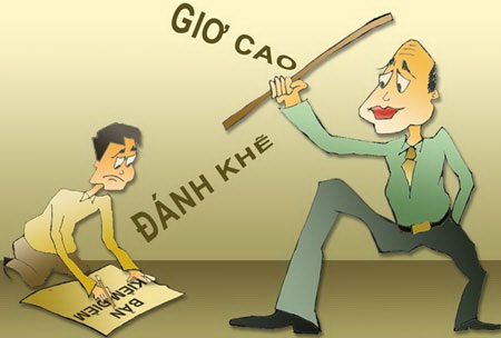 Giơ cao đánh khẽ - 1 (minh họa: Ngọc Diệp)