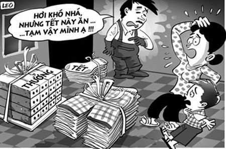 Thưởng Tết: Nhìn lên, nhìn xuống, nhìn ngang… - 1 (minh họa theo PetroTimes)