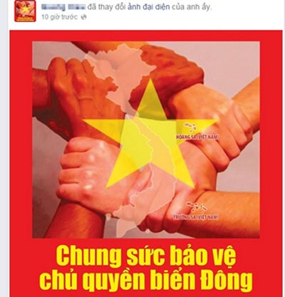 Sóng Việt Nam không ngừng trào dâng - 1 Các bạn trẻ đổi avatar thể hiện tinh thần yêu nước, hướng về biển Đông