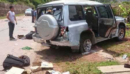 Quán Karaoke bị cháy (ảnh: Tiến Nguyên)