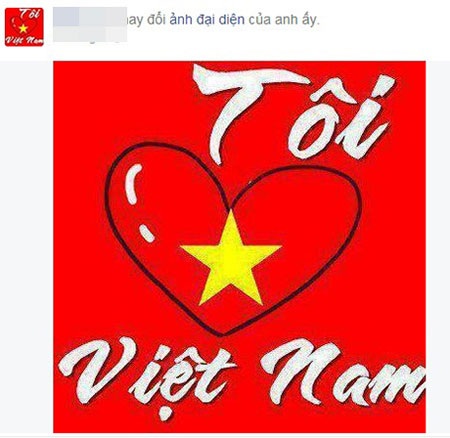 Tôi sẽ hành động như cách ông cha ta đã làm - 1 Trên mạng xã hội Facbook, giới trẻ đồng loạt thay avatar hình cờ Việt Nam