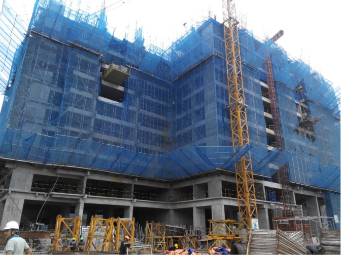 Tòa
Ruby 1 đang thi công tầng 11