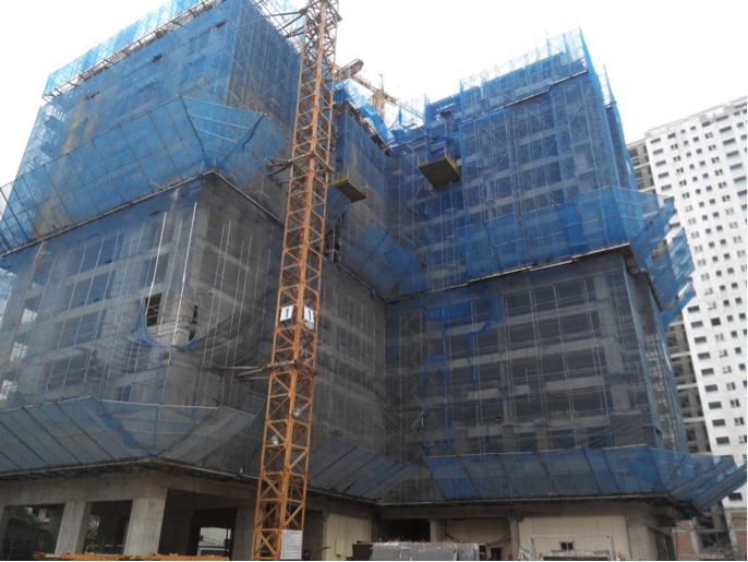 Tòa Ruby 2 đang thi công tầng 15