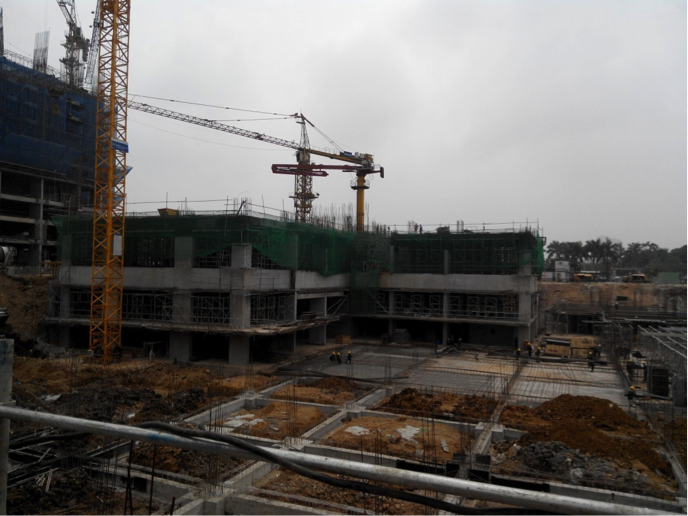 Tòa Sapphire 1 thi công sàn tầng 3