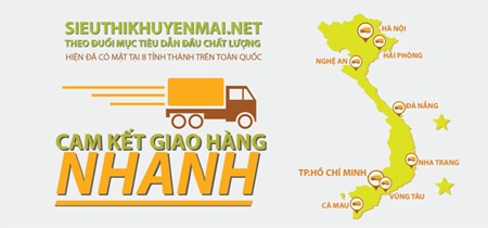 SieuThiKhuyenMai.Net được đánh giá là Amazon Việt Nam - 2 Sơ đồ phân bố 8 chi nhánh STKM trên cả nước