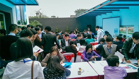 Mở bán căn hộ cách Hồ Hoàn Kiếm 7 phút đi xe chỉ 1,4 tỷ/căn - 1 Hình ảnh lễ ra mắt căn hộ Helios Tower ngày 23/11/2014