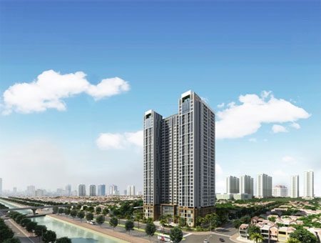 Mở bán căn hộ cách Hồ Hoàn Kiếm 7 phút đi xe chỉ 1,4 tỷ/căn - 3 Phối cảnh tổng thể dự án Helios Tower