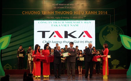 Bếp Taka được vinh danh “Thương hiệu xanh 2014” - 1 Bếp Taka được vinh danh “Thương hiệu xanh 2014”