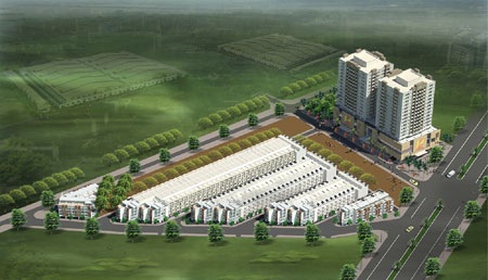 Ngọc Sơn Village – Tiếp giáp 2 mặt với 2 trục đường Quốc Lộ - 1 Phối cảnh dự án. Hotline: 0934.617.322/ 0934.617.366
