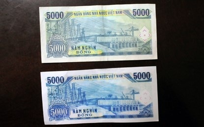 Tiền giả mệnh giá 5.000 đồng len lỏi vào chợ - 3 Biên bản xác nhận và thu giữ của ngân hàng BIDV đối với tờ tiền giả mệnh giá 5.000 đồng.