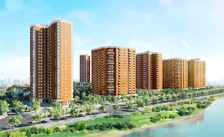 Sắm căn hộ cao cấp CT2B - KĐT Nghĩa Đô chỉ từ 1,3 tỷ/căn - 1 Phối cảnh tổng thể chung cư cao cấp CT2B thuộc Khu đô thị Nghĩa Đô.