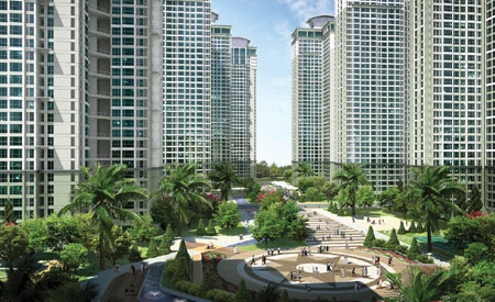 Sức hút Goldmark City những ngày đầu xuân Ất Mùi - 2 Phối ảnh toàn cảnh Goldmark City mặt nhìn từ hồ điều hòa 02ha đã được quy hoạch
