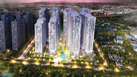 Park Hill: Giải tỏa “cơn khát” mua căn hộ đẳng cấp với diện tích vừa phải - 1 Phối cảnh tổng thể dự án Park Hill Vinhomes Times City
