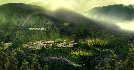 Giới nhà giàu chuyển hướng “đổ tiền” mua biệt thự nghỉ dưỡng Sapa - 1 Phối cảnh tổng thể khu du lịch sinh thái cao cấp Mercure Sapa Resort & Spa