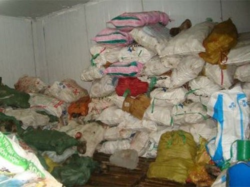 Kho thịt đông lạnh không rõ nguồn gốc bị phát hiện