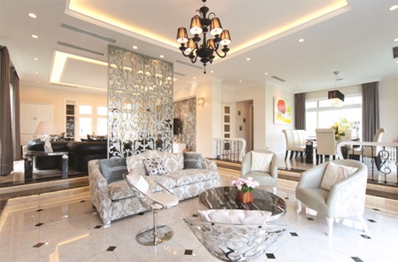 Vinhomes Central Park-The Villas - Biệt thự dành cho giới siêu giàu - 4 Hình ảnh phòng khách The Villas