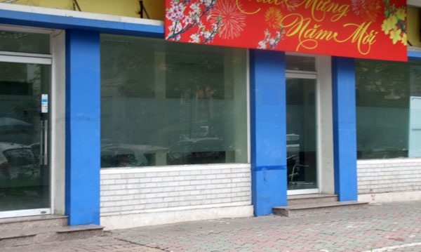 Diện tích mặt bằng đang bỏ hoang