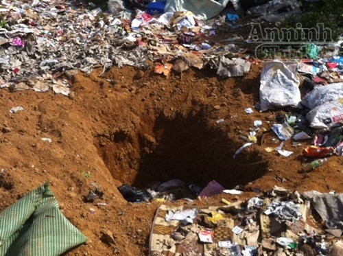 Hố chôn rùa biển bị các đối tượng đào lên chỉ còn trống không