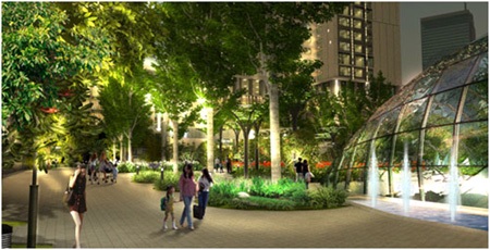 Tận hưởng cuộc sống tiện nghi hiện đại tại Eco-Green City - 3 Góc hoa viên – trung tâm dự án Eco-Green City