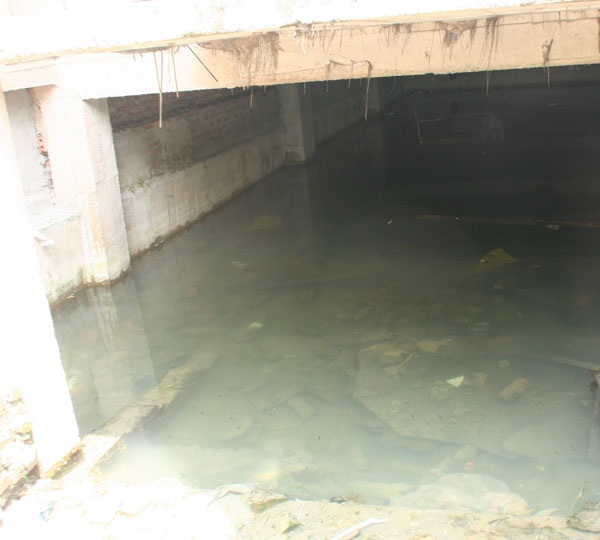 Tầng hầm của dự án nước ngập thành ao
