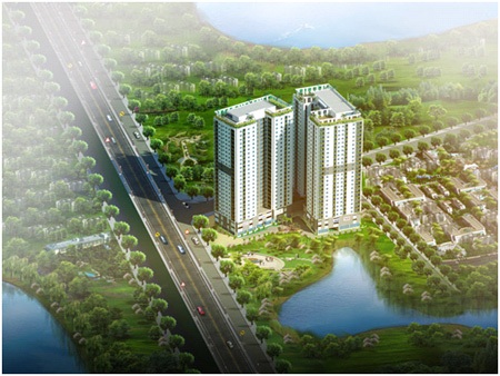 Hateco Hoàng Mai: Khách “chuộng” các căn view hồ và Công viên Yên Sở - 1 Hình ảnh tổng thể dự án Hateco Hoàng Mai