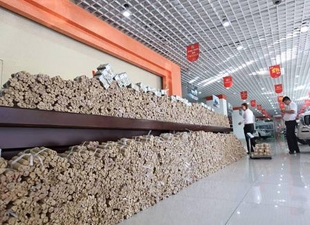 Dùng 4,2 tấn tiền xu đi mua ô tô - 2 Số tiền xu này chất thành những hàng dài trước quầy giao dịch của công ty này