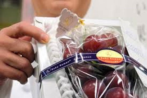 Cận cảnh chùm nho giá 178 triệu đồng - 1 Nho Ruby Roman, nổi tiếng độ ngọt, vị chua rất thấp và hình
tròn hoàn hảo.