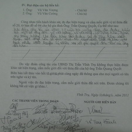 Ngang nhiên cản trở cán bộ thị trấn Vĩnh Trụ thi hành công vụ - 3