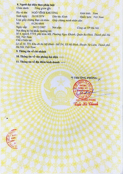 Sudico: Thông báo thay đổi Giấy đăng ký kinh doanh - 3 Sudico: Thông báo thay đổi Giấy đăng ký kinh doanh - 3