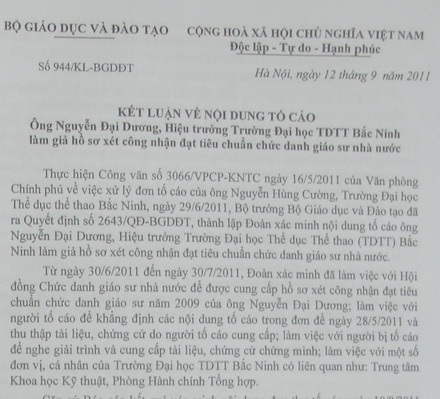 Kết luận những “lình xình” tại Đại học TDTT Bắc Ninh - 1