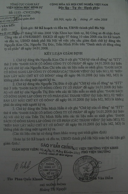 Giả mạo chữ ký cổ đông sáng lập, lừa cơ quan cấp phép - 2 Giả mạo chữ ký cổ đông sáng lập, lừa cơ quan cấp phép - 2