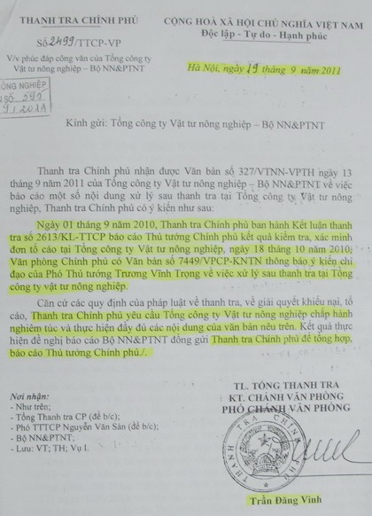 Thanh tra Chính phủ đôn đốc xử lý sau thanh tra tại Vigecam - 2 Thanh tra Chính phủ đôn đốc xử lý sau thanh tra tại Vigecam - 2