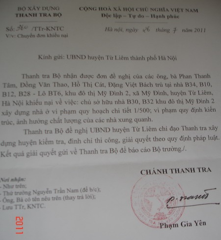 Bộ Xây dựng “tuýt còi” vụ biệt thự triệu đô tại Mỹ Đình 2 đập ra xây lại - 5 Bộ Xây dựng “tuýt còi” vụ biệt thự triệu đô tại Mỹ Đình 2 đập ra xây lại - 5