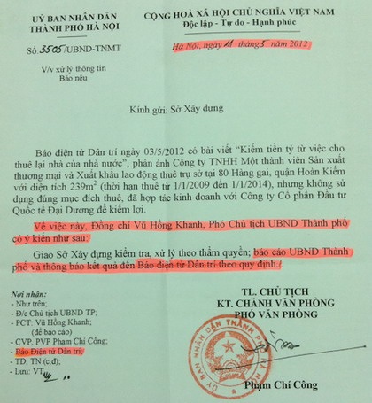 Yêu cầu làm rõ vụ “Kiếm tiền tỷ từ việc cho thuê lại nhà của nhà nước” - 1 Yêu cầu làm rõ vụ “Kiếm tiền tỷ từ việc cho thuê lại nhà của nhà nước”