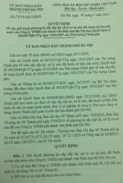 Thu hồi rạp Bắc Đô (Hà Nội): Ém nhẹm thông tin, đối tác ăn trái đắng - 2 Thu hồi rạp Bắc Đô (Hà Nội): Ém nhẹm thông tin, đối tác ăn trái đắng