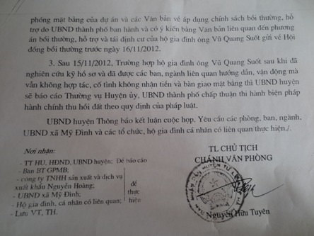 “Tối hậu thư“ cho hộ dân không nhận tiền đền bù GPMB