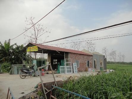 Một căn nhà được xây dựng trên đất nông nghiệp ở xã Vĩnh Thịnh