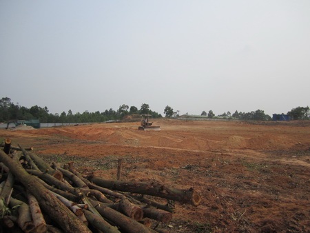 Toàn cảnh khu đất trước và sau khi giải phóng mặt bằng