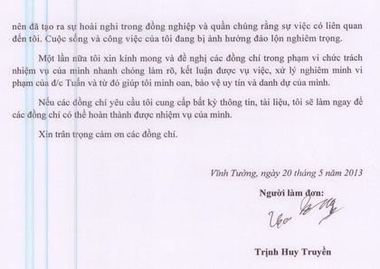 Vụ Bí thư dùng bằng giả tại Vĩnh Phúc: Người mất bằng trình báo khẩn cấp - 4 Đơn kiến nghị của ông Truyền gửi các cơ quan chức năng