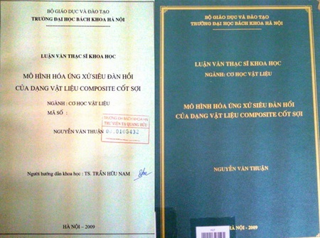 “Nhận tiền tiêu cực” vẫn được làm cao học (!?) - 1 Luận văn thạc sĩ khoa học của Nguyễn Văn Thuận tại Thư viện Tạ Quang Bửu, Đại học Bách khoa Hà Nội