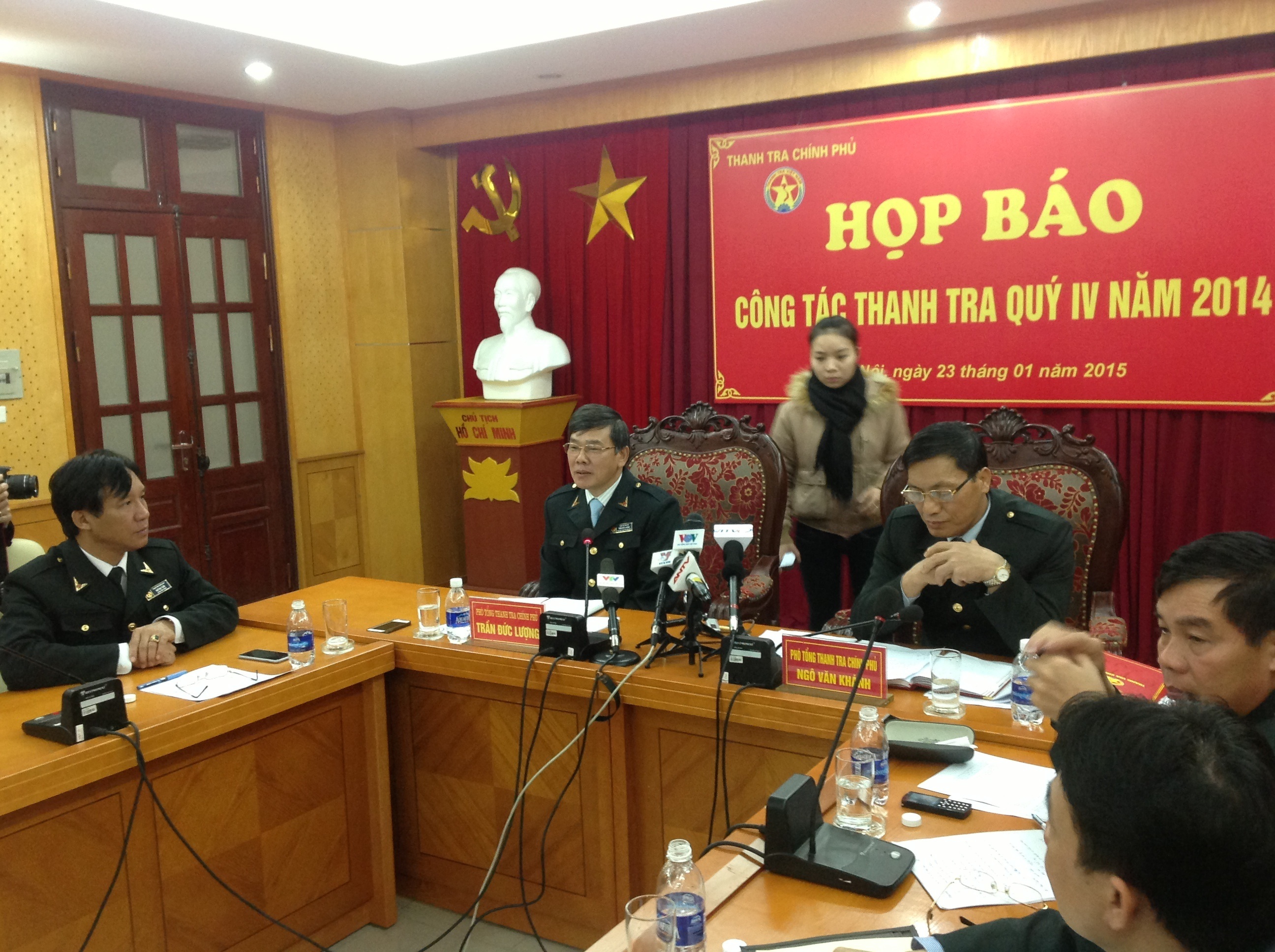 Lãnh đạo Thanh tra Chính phủ trả lời tại cuộc họp báo sáng 23/1.