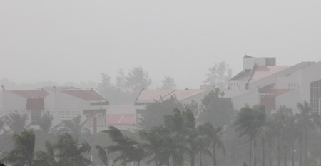 Ảnh hưởng của bão số 11 gây mưa trên diện rộng.