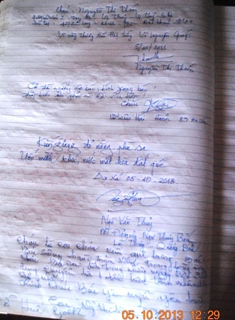 Những dòng lưu bút tri ân công lao của Đại tướng cũng được viết nên với bao tình cảm đậm sâu