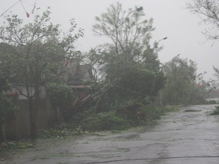 Khung cảnh tan hoang do bão số 10