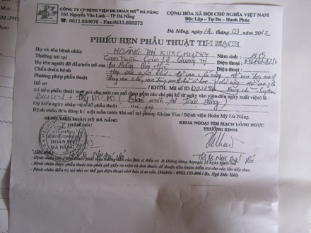 Giấy chứng nhận hộ nghèo của gia đình anh Mỹ